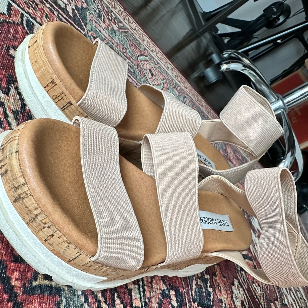Belladonna Ankle Strap Wedge Sandal by Steve Madden